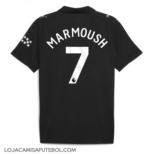 Camisa de Futebol Manchester City Omar Marmoush #7 Equipamento Secundário 2025-26 Manga Curta